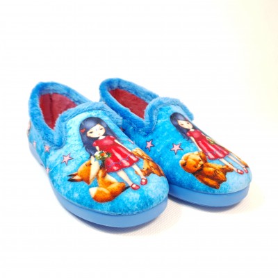 Alcalde  voňavé dievčenské detské papuče Dievča s mackom Azul